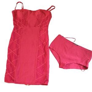 NWT Fashion Nova Medium red/wine  slow song bandage dress